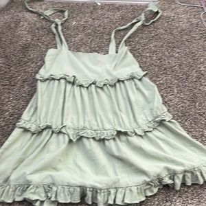 Green nasty gal ruffle dress